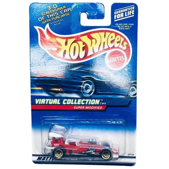 Hot Wheels virtual collection super modified mattel wheels 158 red 1999 new READ - Picture 1 of 8